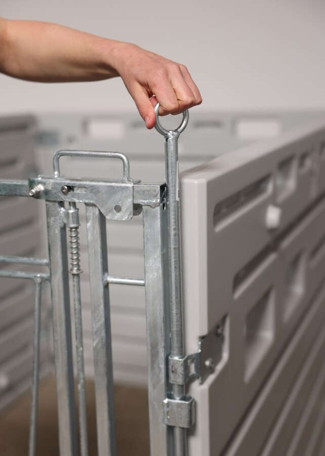 KERBL Modulare Kälberbox Doppelbucht wandständig